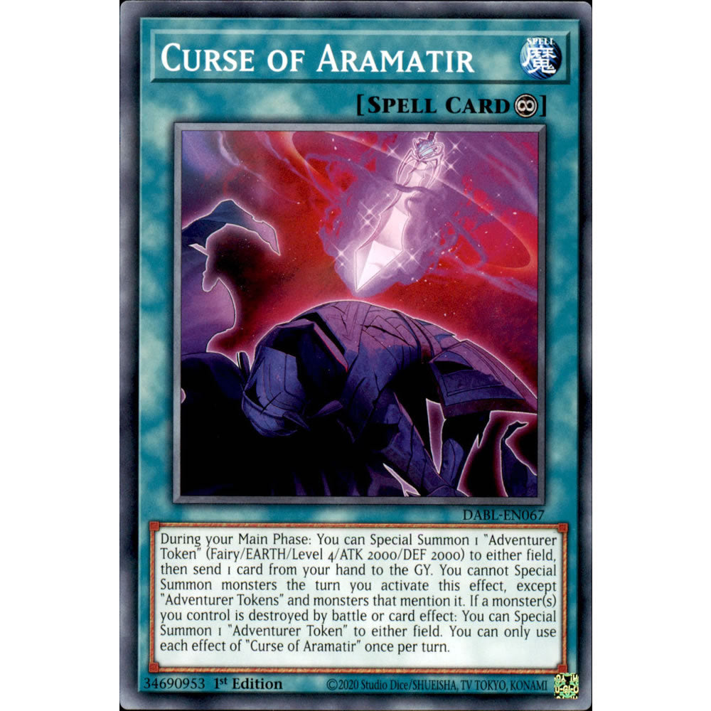 Curse of Aramatir DABL-EN067 Yu-Gi-Oh! Card from the Darkwing Blast Set