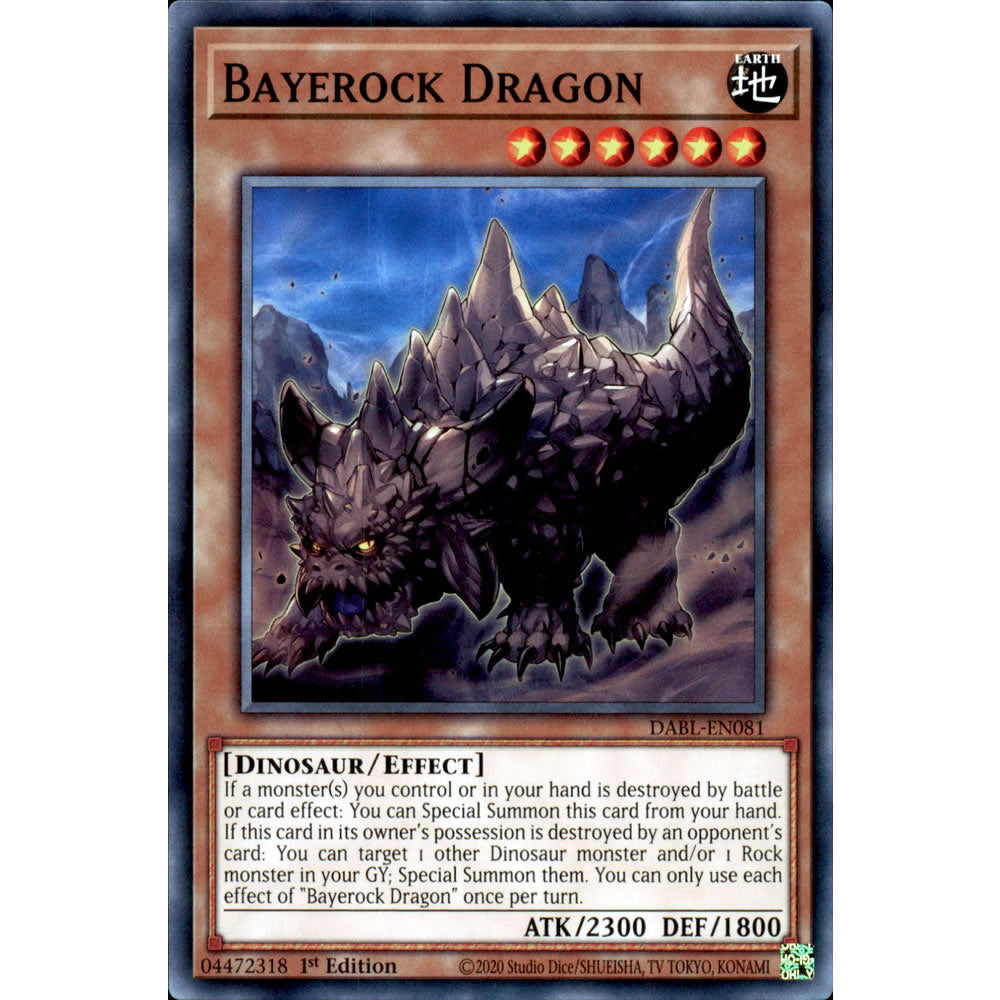 Bayerock Dragon DABL-EN081 Yu-Gi-Oh! Card from the Darkwing Blast Set