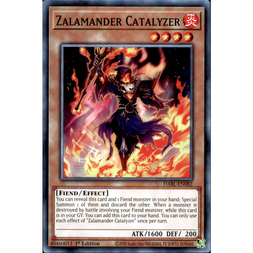 Zalamander Catalyzer DABL-EN082 Yu-Gi-Oh! Card from the Darkwing Blast Set