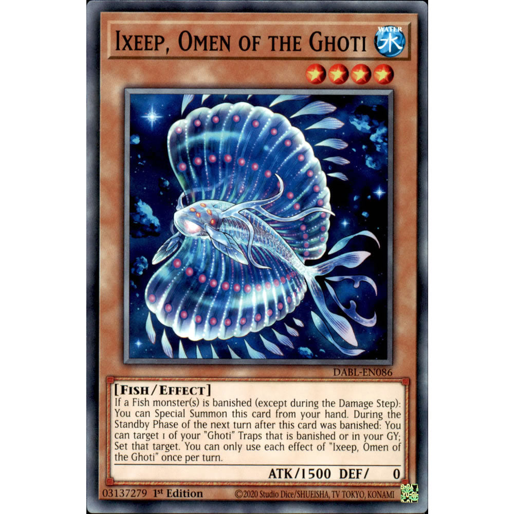 Ixeep, Omen of the Ghoti DABL-EN086 Yu-Gi-Oh! Card from the Darkwing Blast Set