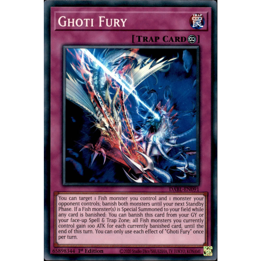 Ghoti Fury DABL-EN091 Yu-Gi-Oh! Card from the Darkwing Blast Set