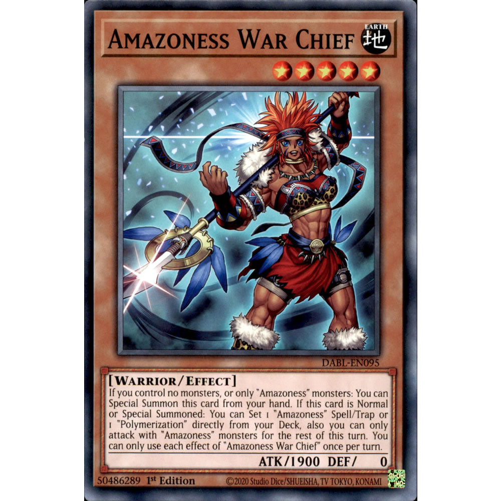 Amazoness War Chief DABL-EN095 Yu-Gi-Oh! Card from the Darkwing Blast Set