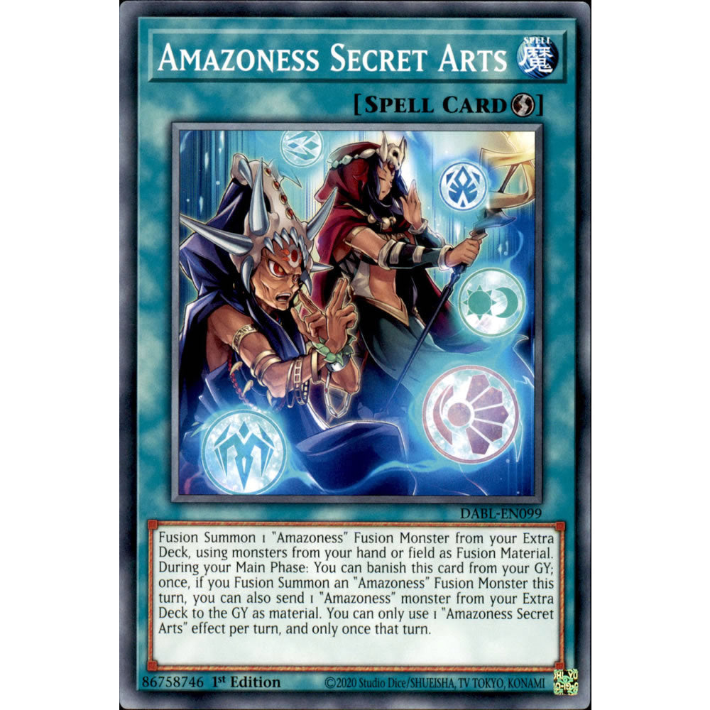 Amazoness Secret Arts DABL-EN099 Yu-Gi-Oh! Card from the Darkwing Blast Set