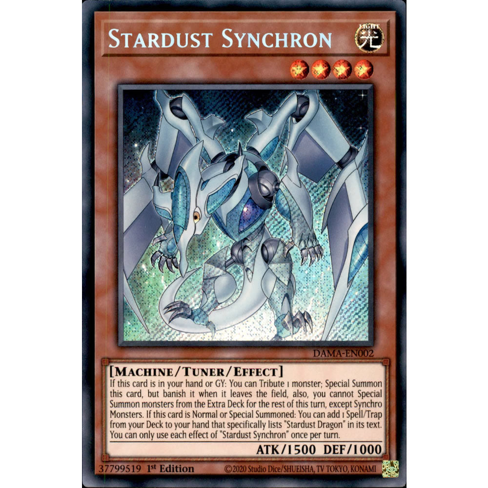 Stardust Synchron DAMA-EN002 Yu-Gi-Oh! Card from the Dawn of Majesty Set