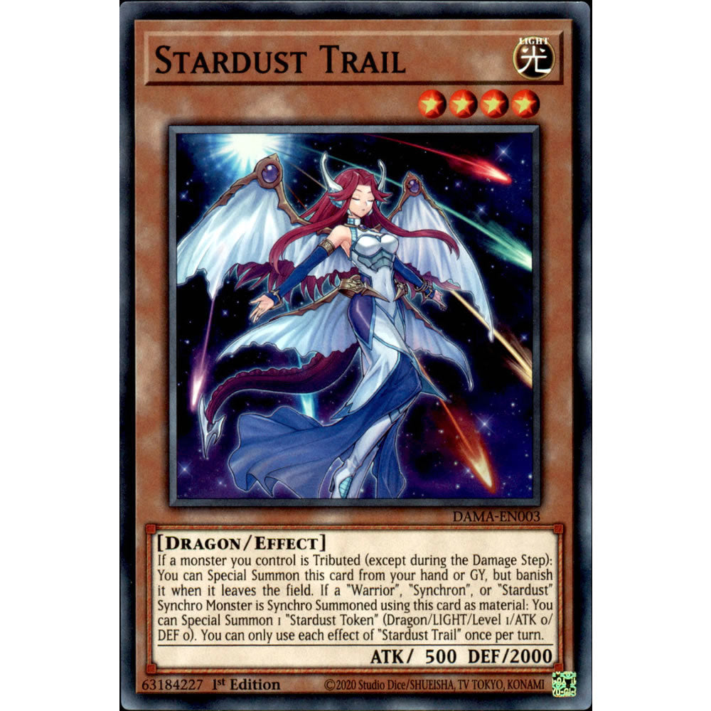 Stardust Trail DAMA-EN003 Yu-Gi-Oh! Card from the Dawn of Majesty Set