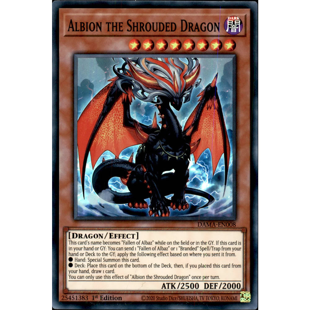 Albion the Shrouded Dragon DAMA-EN008 Yu-Gi-Oh! Card from the Dawn of Majesty Set