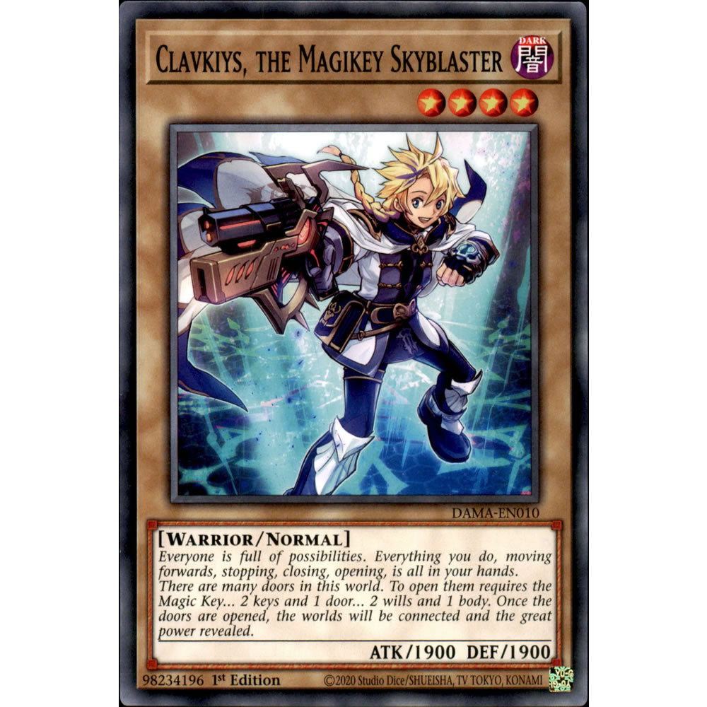 Clavkiys, the Magikey Skyblaster DAMA-EN010 Yu-Gi-Oh! Card from the Dawn of Majesty Set