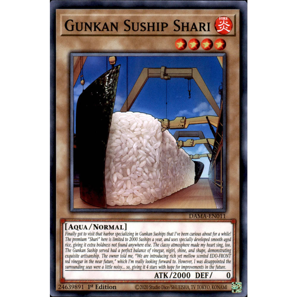 Gunkan Suship Shari DAMA-EN011 Yu-Gi-Oh! Card from the Dawn of Majesty Set