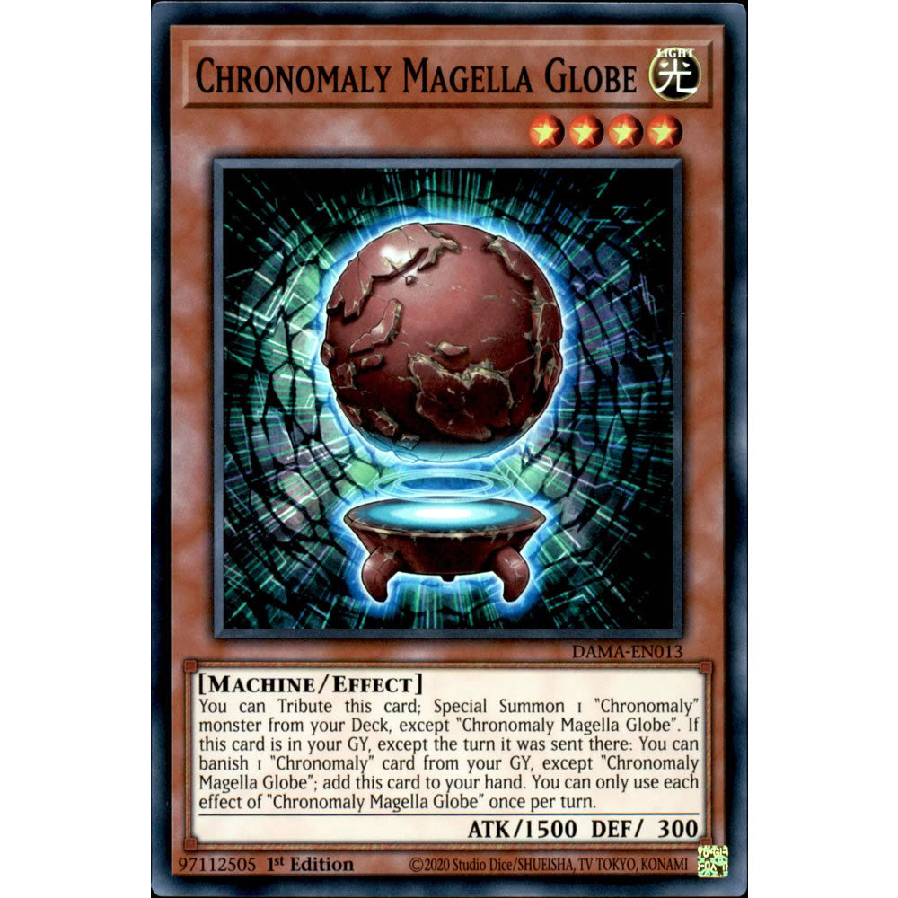 Chronomaly Magella Globe DAMA-EN013 Yu-Gi-Oh! Card from the Dawn of Majesty Set