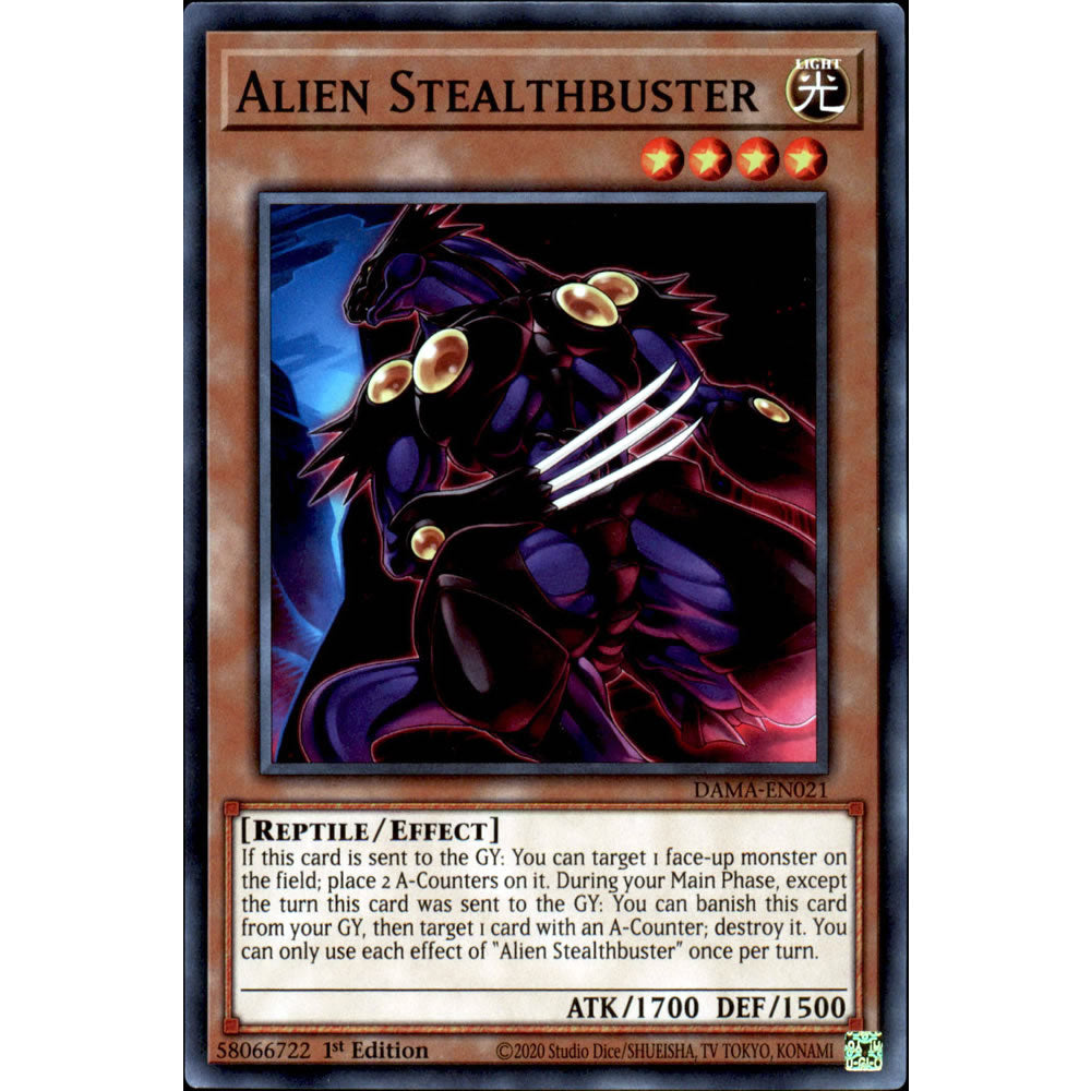 Alien Stealthbuster DAMA-EN021 Yu-Gi-Oh! Card from the Dawn of Majesty Set