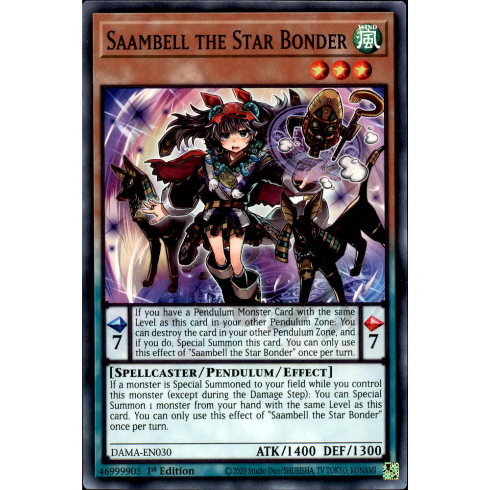Saambell the Star Bonder DAMA-EN030 Yu-Gi-Oh! Card from the Dawn of Majesty Set