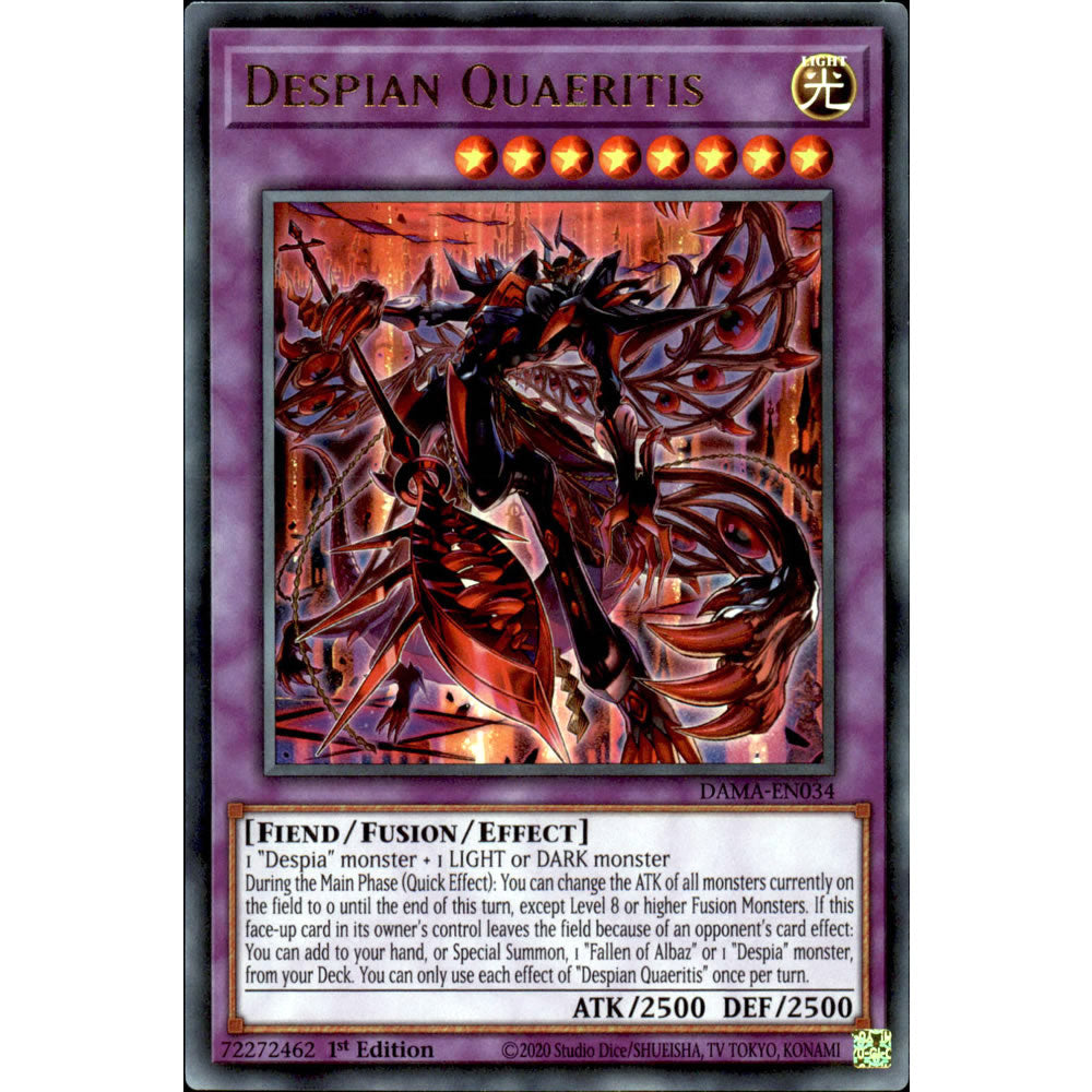 Despian Quaeritis DAMA-EN034 Yu-Gi-Oh! Card from the Dawn of Majesty Set