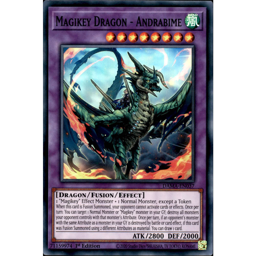 Magikey Dragon - Andrabime DAMA-EN037 Yu-Gi-Oh! Card from the Dawn of Majesty Set