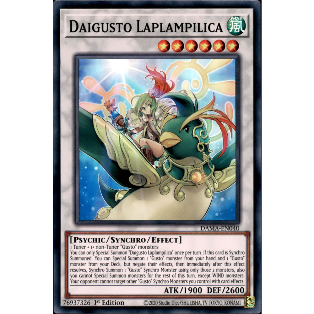 Daigusto Laplampilica DAMA-EN040 Yu-Gi-Oh! Card from the Dawn of Majesty Set