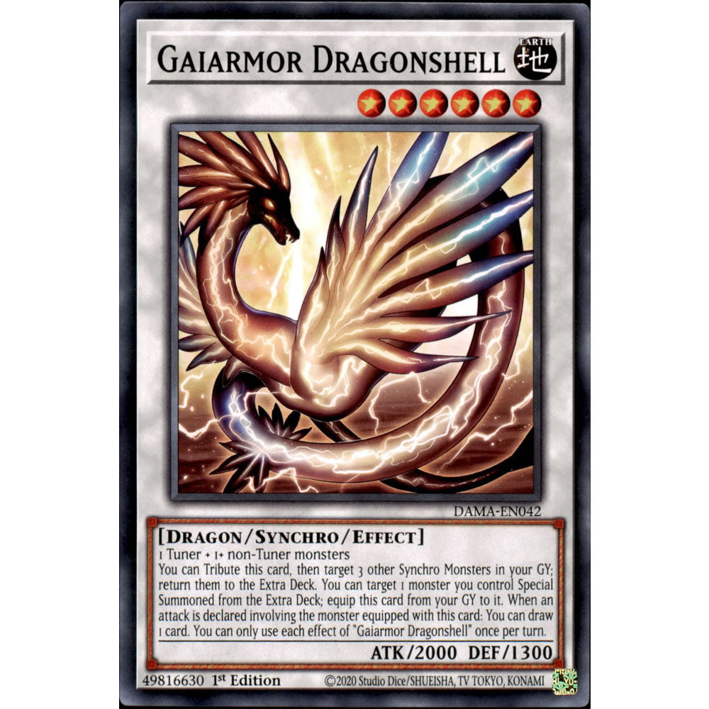 Gaiarmor Dragonshell DAMA-EN042 Yu-Gi-Oh! Card from the Dawn of Majesty Set