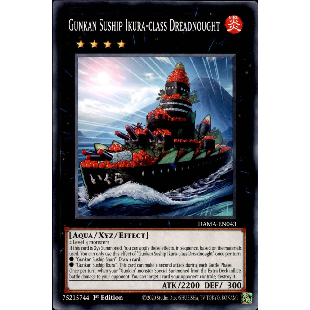 Gunkan Suship Ikura-class Dreadnought DAMA-EN043 Yu-Gi-Oh! Card from the Dawn of Majesty Set