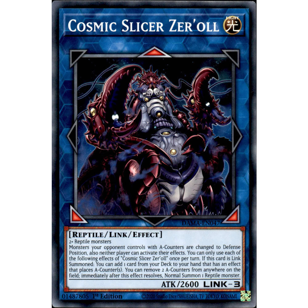 Cosmic Slicer Zer'oll DAMA-EN047 Yu-Gi-Oh! Card from the Dawn of Majesty Set