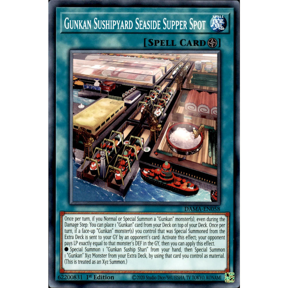 Gunkan Sushipyard Seaside Supper Spot DAMA-EN058 Yu-Gi-Oh! Card from the Dawn of Majesty Set