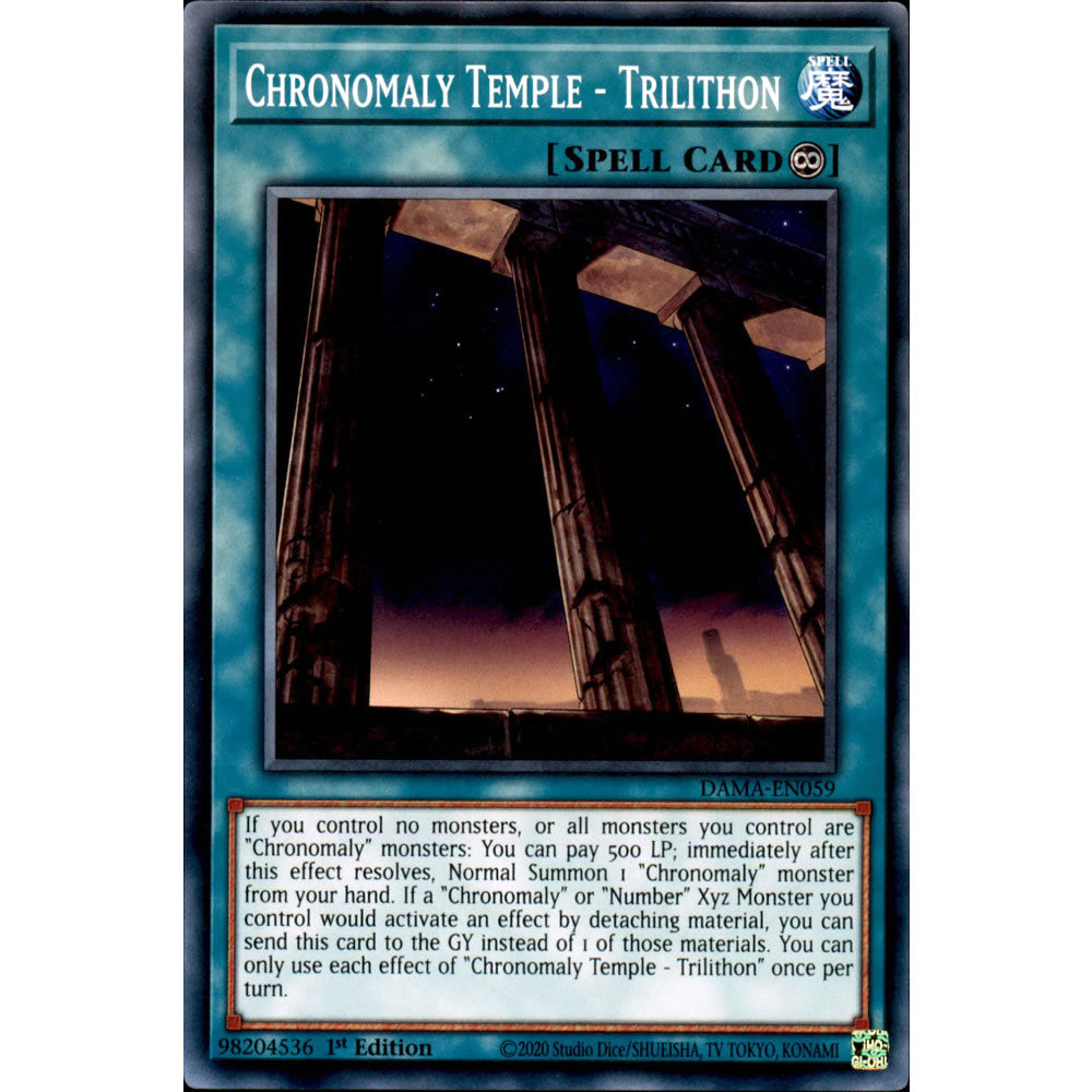 Chronomaly Temple - Trilithon DAMA-EN059 Yu-Gi-Oh! Card from the Dawn of Majesty Set