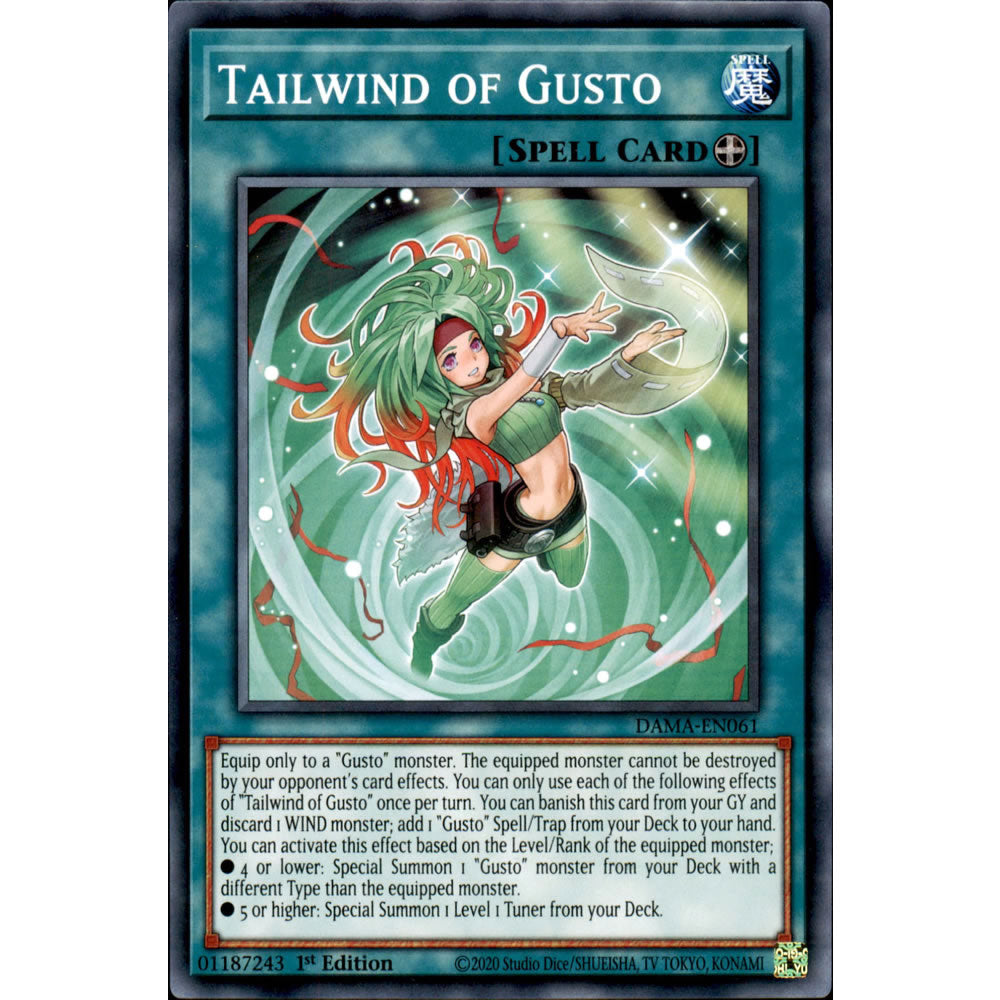 Tailwind of Gusto DAMA-EN061 Yu-Gi-Oh! Card from the Dawn of Majesty Set