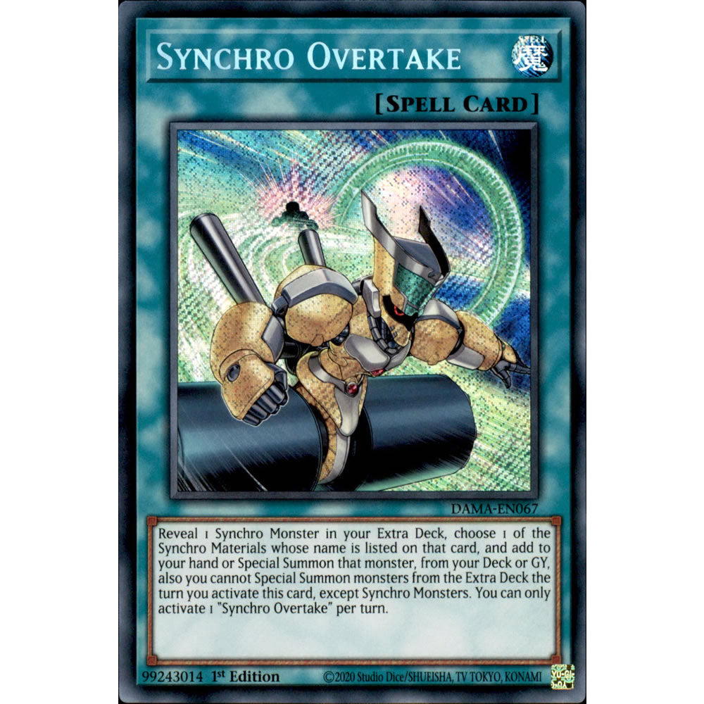 Synchro Overtake DAMA-EN067 Yu-Gi-Oh! Card from the Dawn of Majesty Set