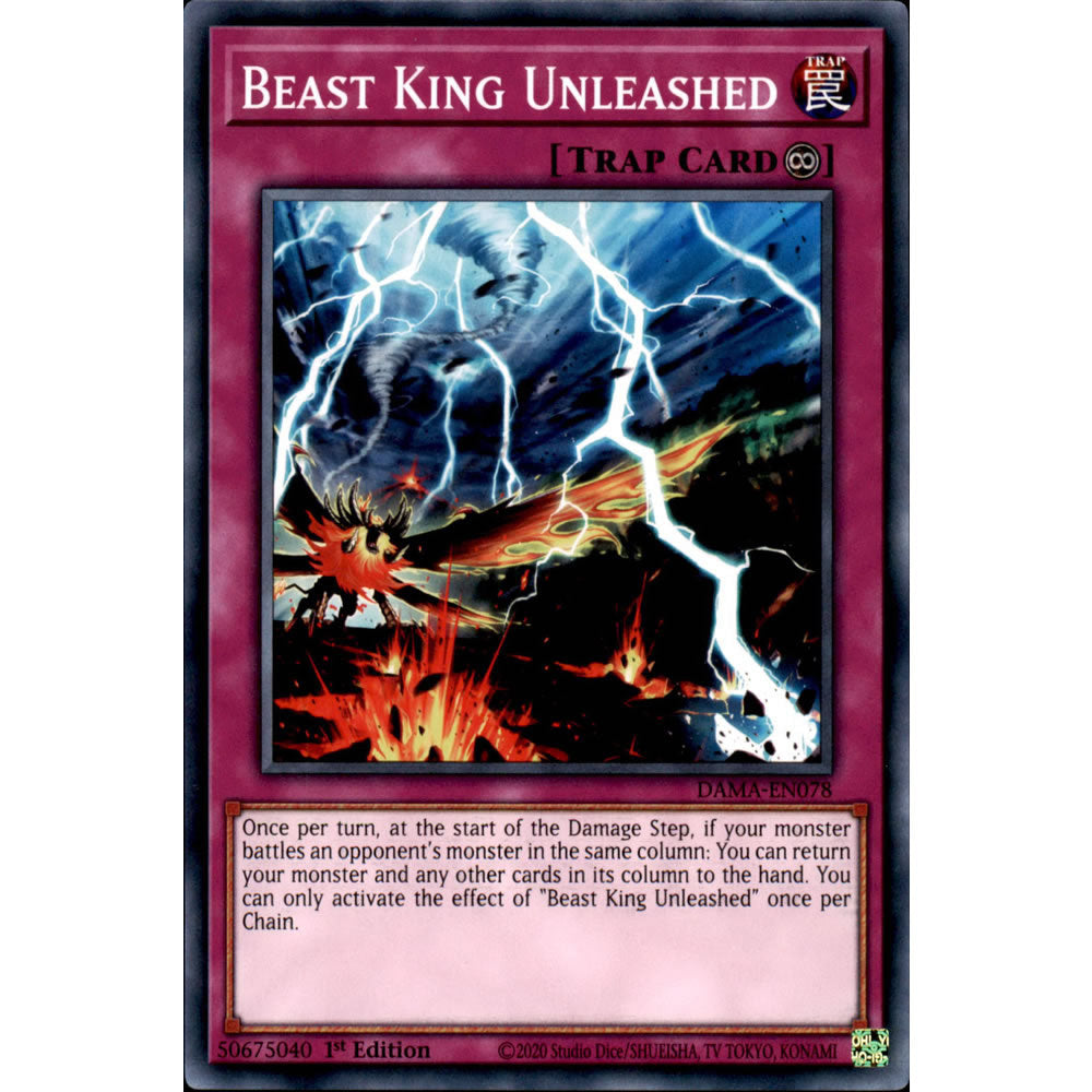 Beast King Unleashed DAMA-EN078 Yu-Gi-Oh! Card from the Dawn of Majesty Set