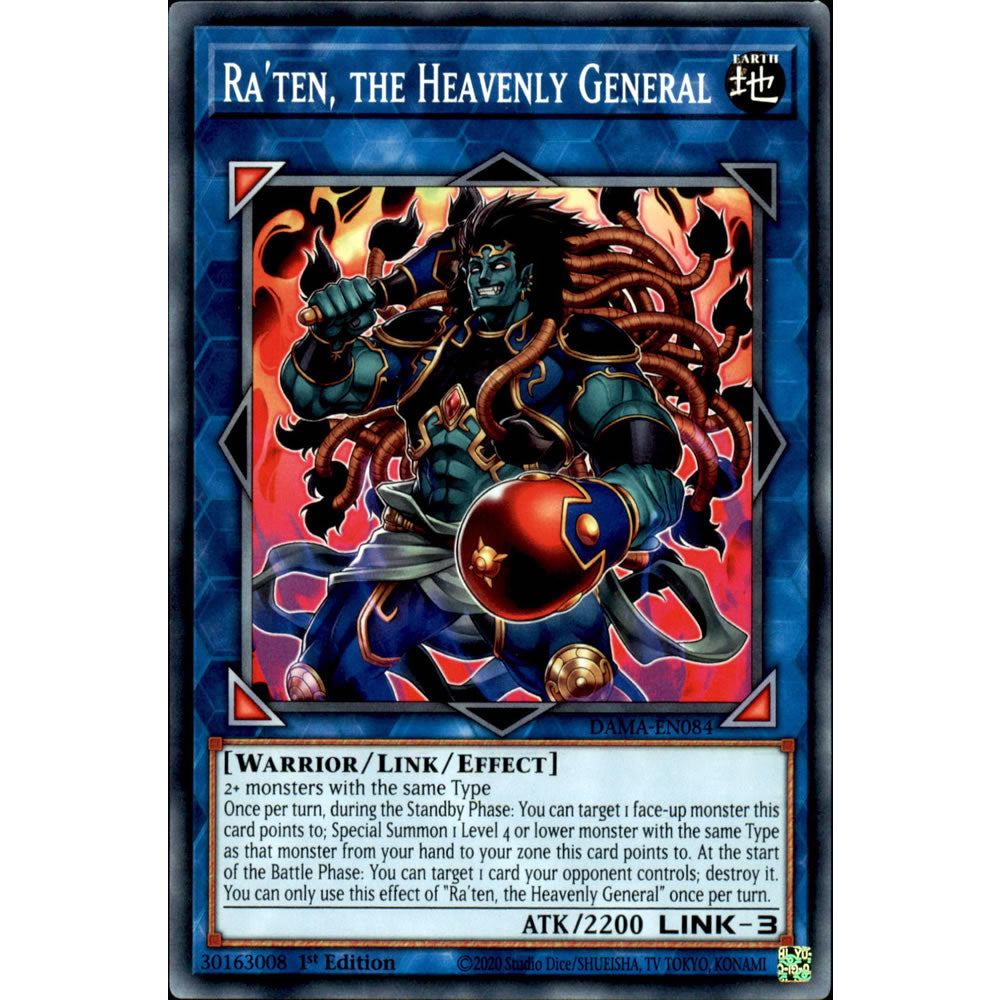 Ra'ten, the Heavenly General DAMA-EN084 Yu-Gi-Oh! Card from the Dawn of Majesty Set