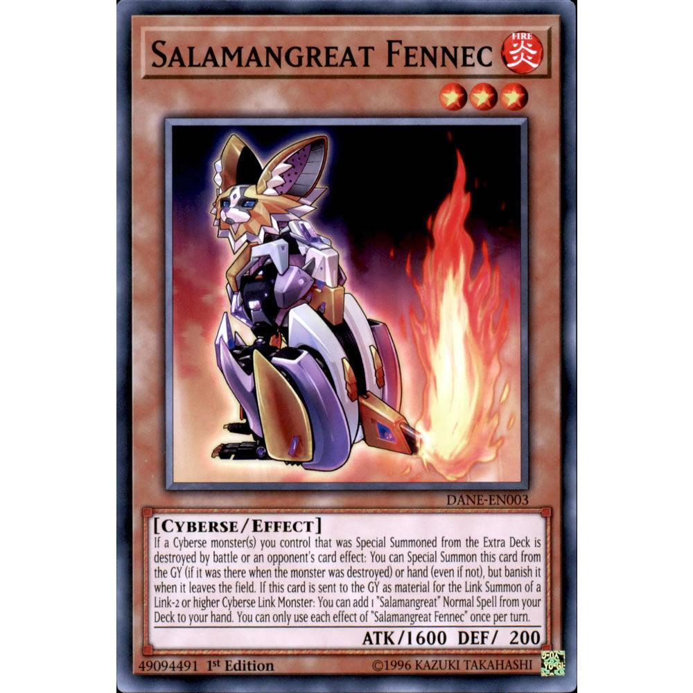 Salamangreat Fennec DANE-EN003 Yu-Gi-Oh! Card from the Dark Neostorm Set