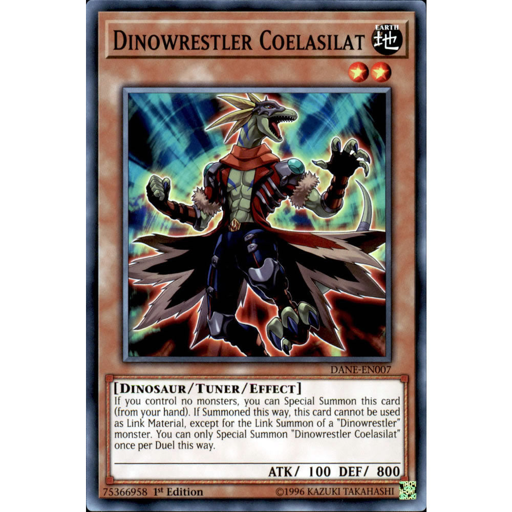 Dinowrestler Coelasilat DANE-EN007 Yu-Gi-Oh! Card from the Dark Neostorm Set