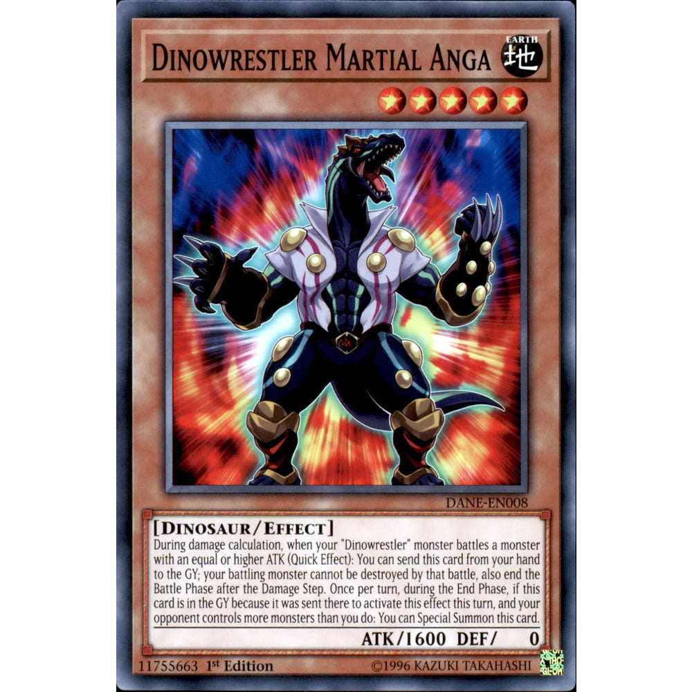 Dinowrestler Martial Anga DANE-EN008 Yu-Gi-Oh! Card from the Dark Neostorm Set