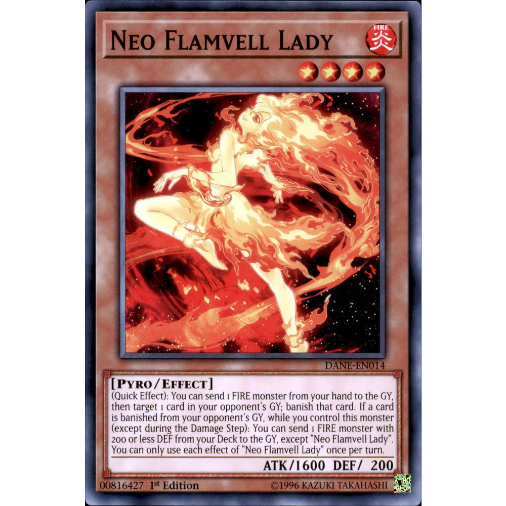 Neo Flamvell Lady DANE-EN014 Yu-Gi-Oh! Card from the Dark Neostorm Set