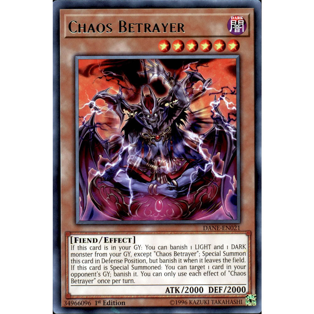 Chaos Betrayer DANE-EN021 Yu-Gi-Oh! Card from the Dark Neostorm Set