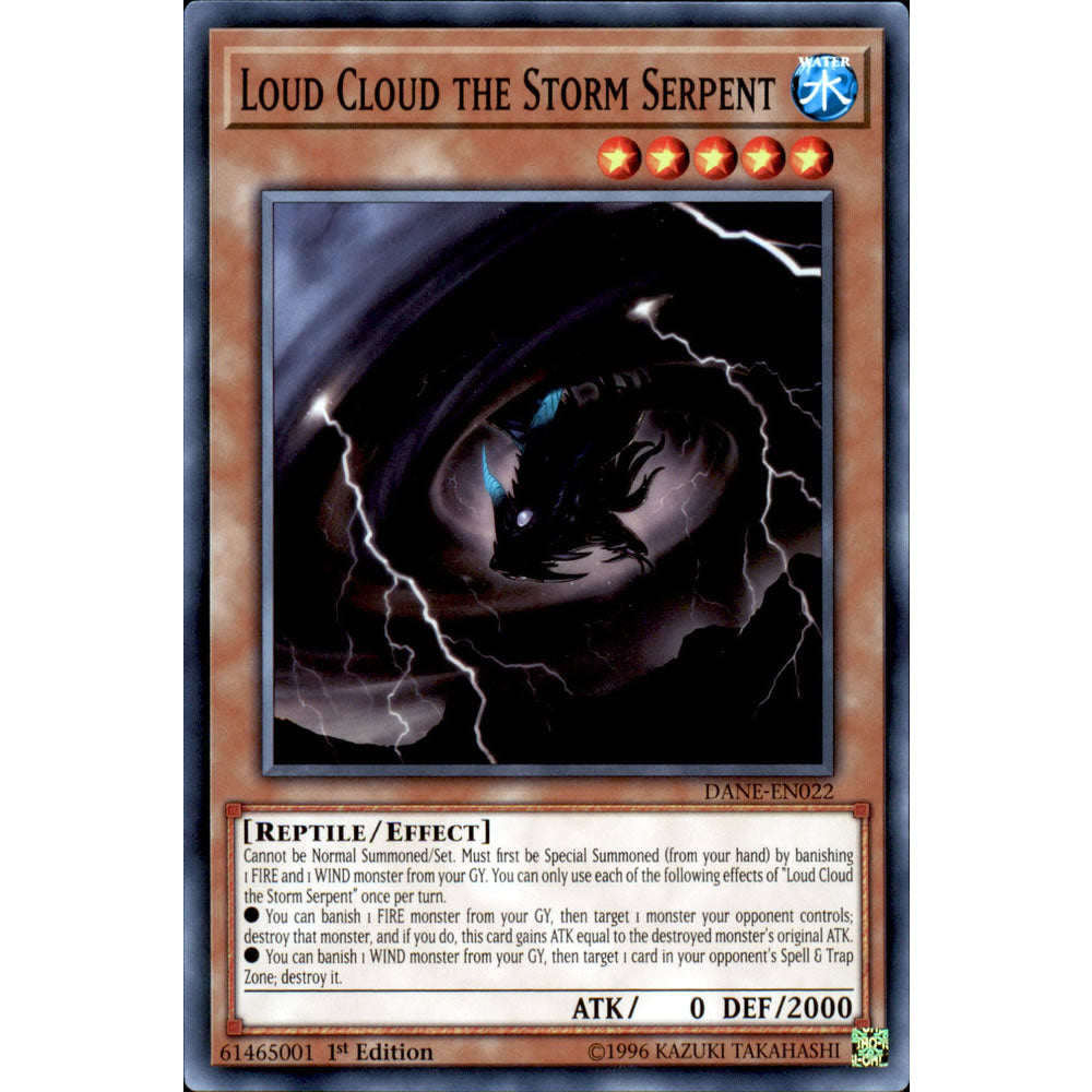 Loud Cloud the Storm Serpent DANE-EN022 Yu-Gi-Oh! Card from the Dark Neostorm Set