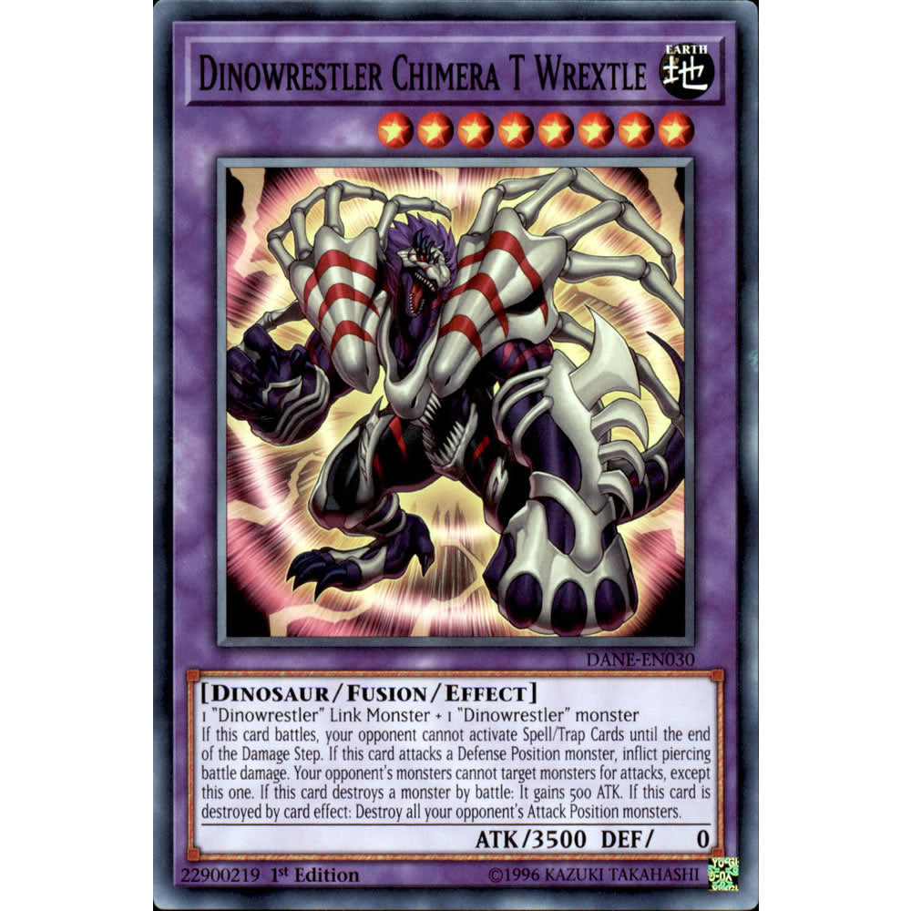 Dinowrestler Chimera T Wrextle DANE-EN030 Yu-Gi-Oh! Card from the Dark Neostorm Set