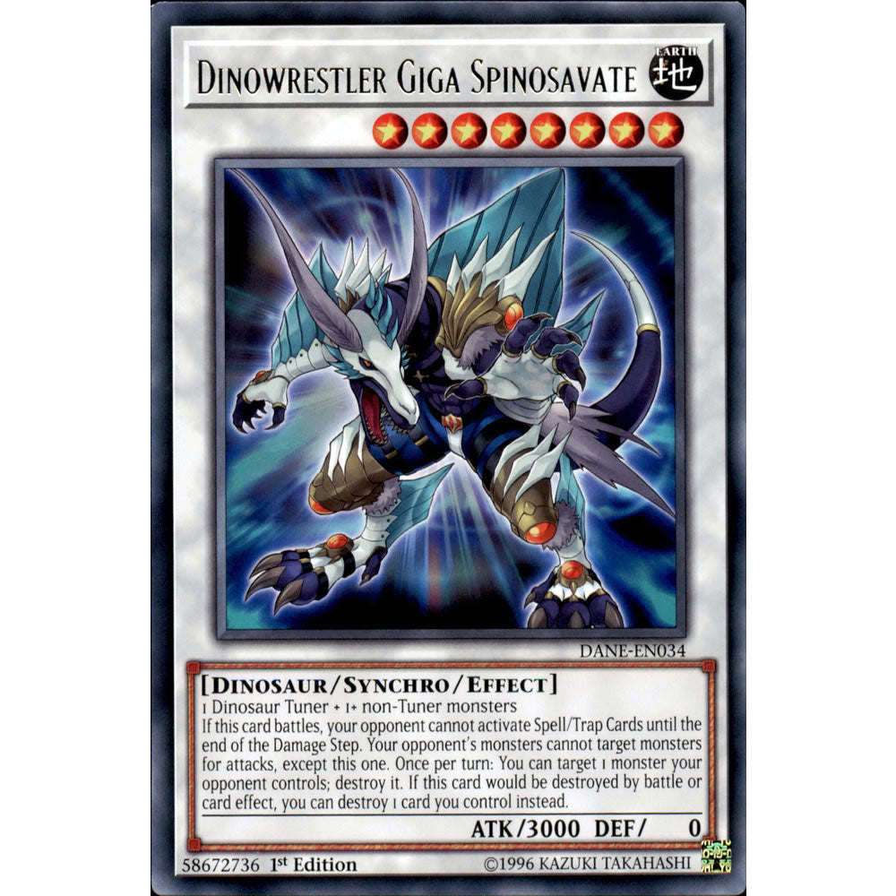 Dinowrestler Giga Spinosavate DANE-EN034 Yu-Gi-Oh! Card from the Dark Neostorm Set