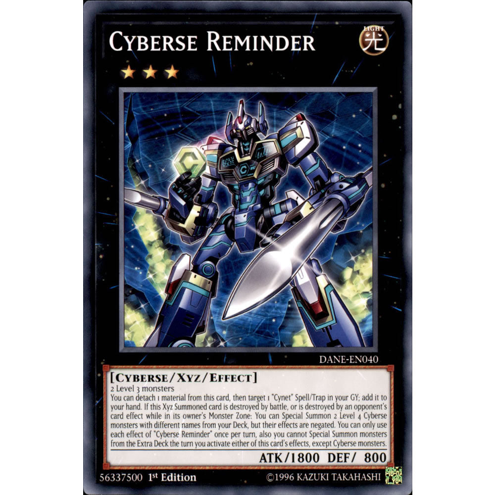 Cyberse Reminder DANE-EN040 Yu-Gi-Oh! Card from the Dark Neostorm Set