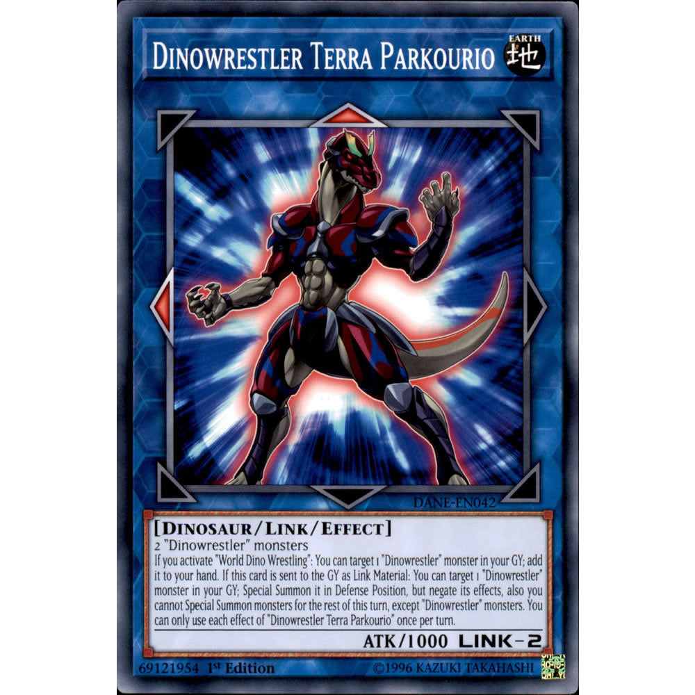Dinowrestler Terra Parkourio DANE-EN042 Yu-Gi-Oh! Card from the Dark Neostorm Set
