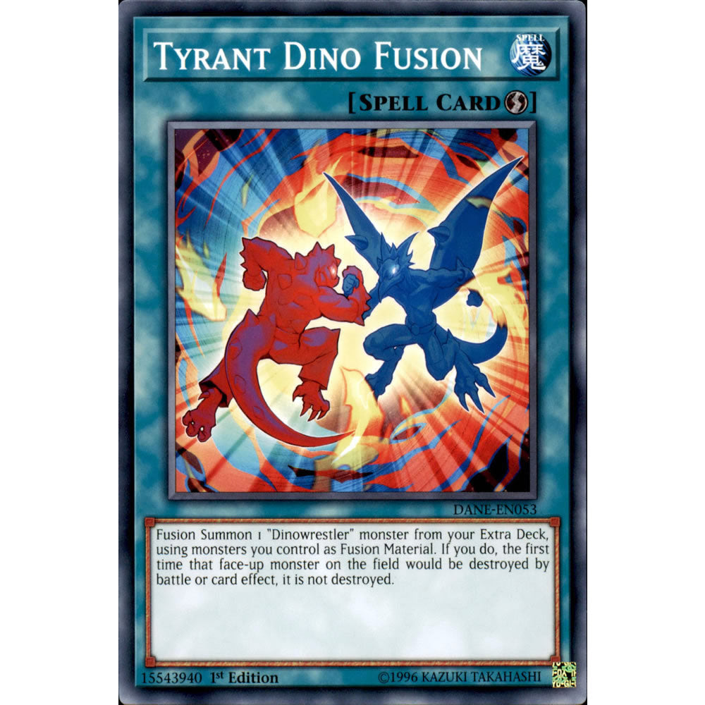 Tyrant Dino Fusion DANE-EN053 Yu-Gi-Oh! Card from the Dark Neostorm Set