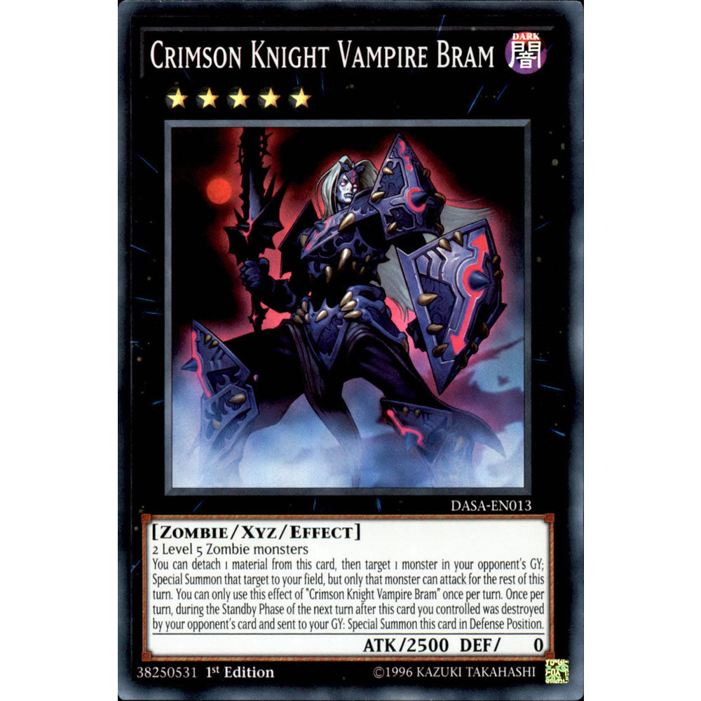 Crimson Knight Vampire Bram DASA-EN013 Yu-Gi-Oh! Card from the Dark Saviors Set