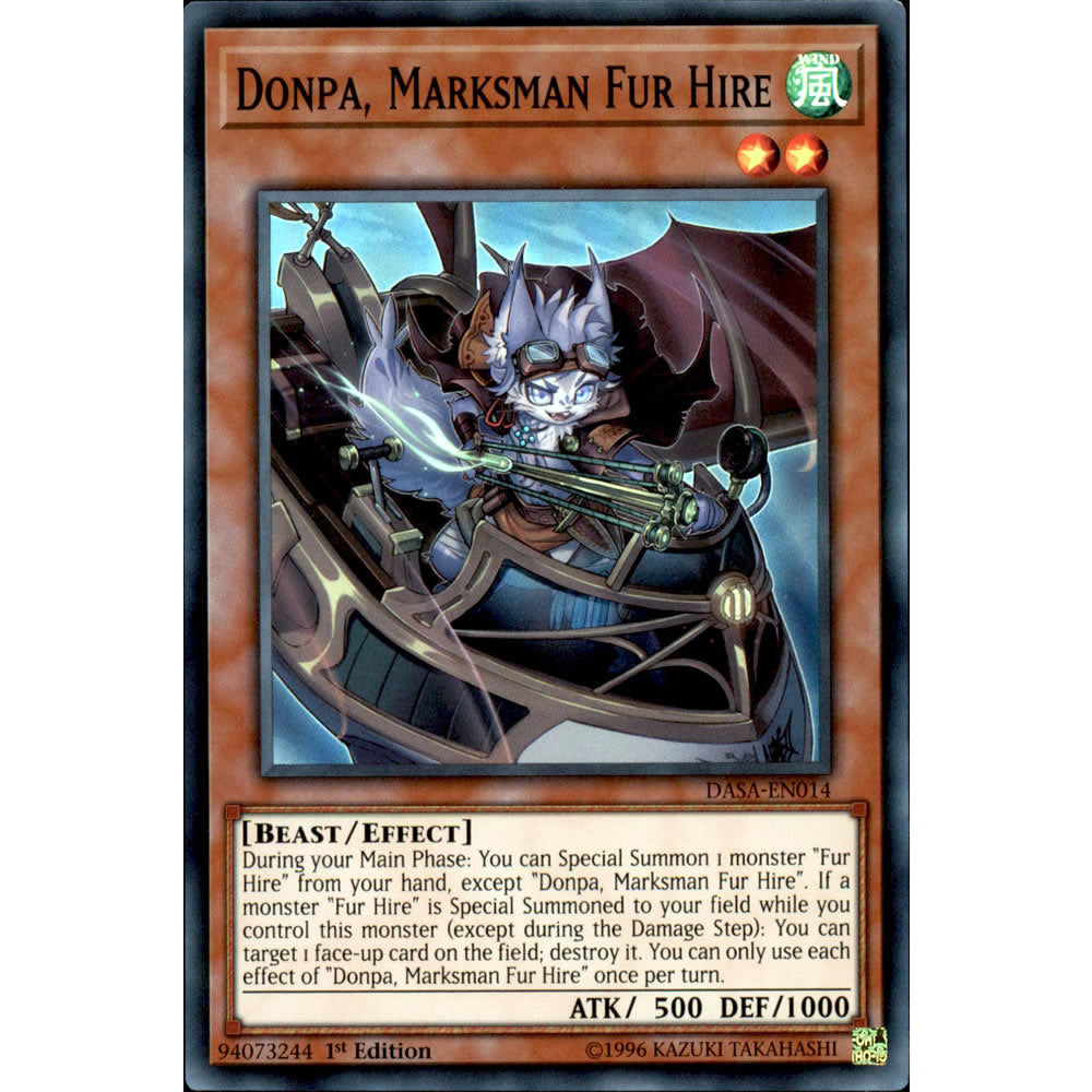 Donpa, Marksman Fur Hire DASA-EN014 Yu-Gi-Oh! Card from the Dark Saviors Set