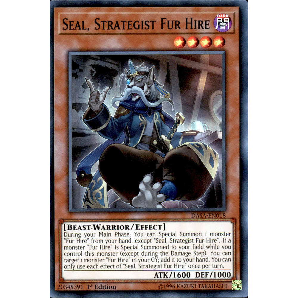 Seal, Strategist Fur Hire DASA-EN018 Yu-Gi-Oh! Card from the Dark Saviors Set