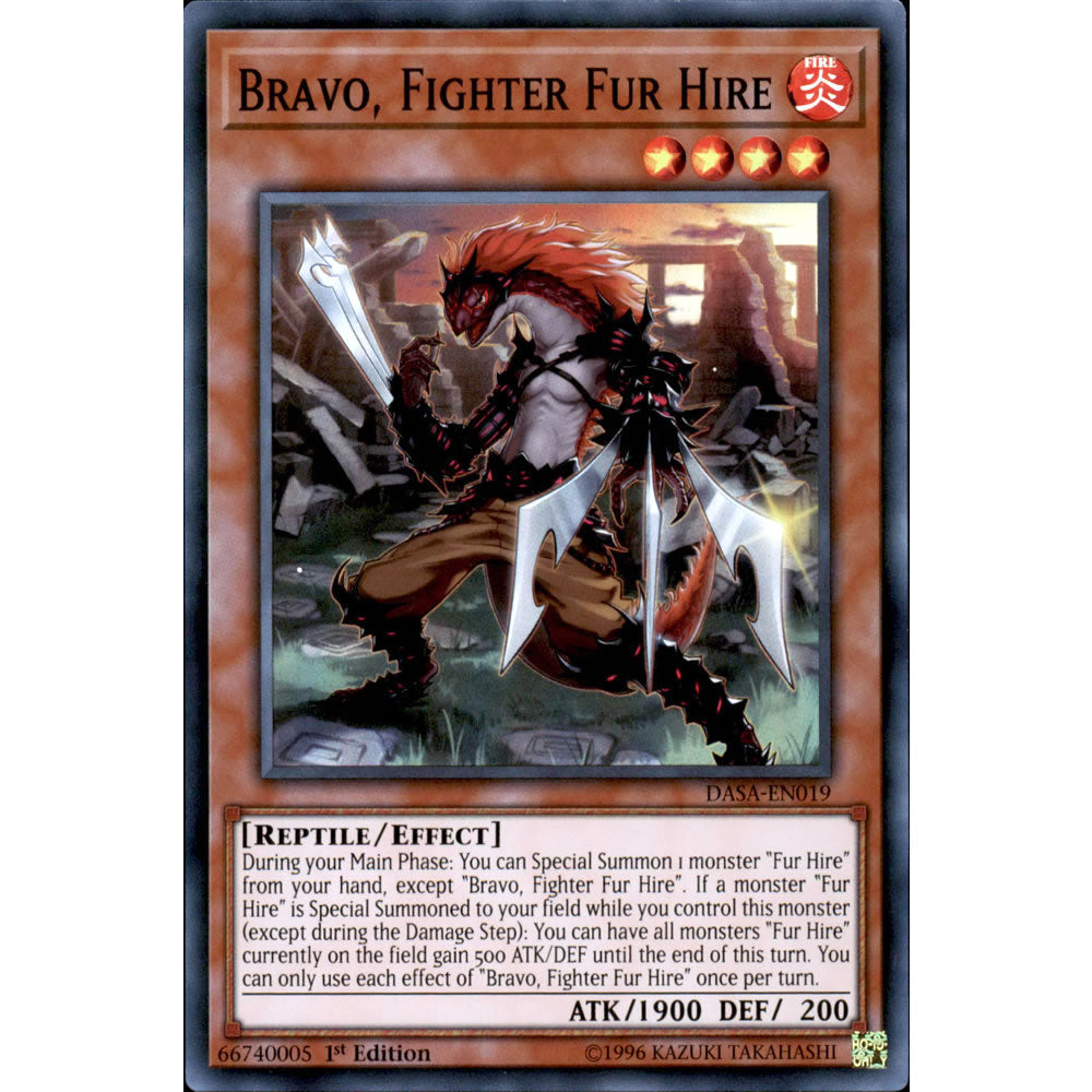 Bravo, Fighter Fur Hire DASA-EN019 Yu-Gi-Oh! Card from the Dark Saviors Set
