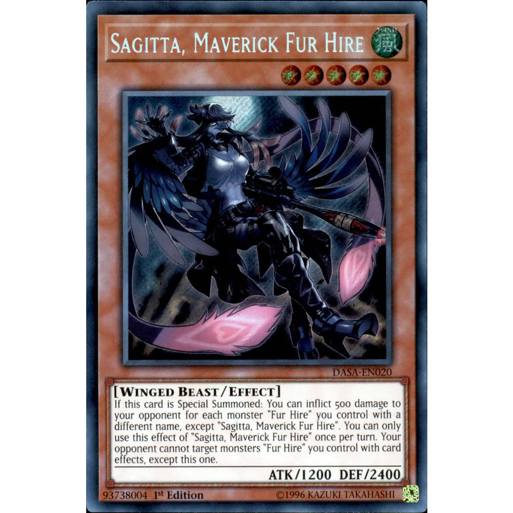 Sagitta, Maverick Fur Hire DASA-EN020 Yu-Gi-Oh! Card from the Dark Saviors Set