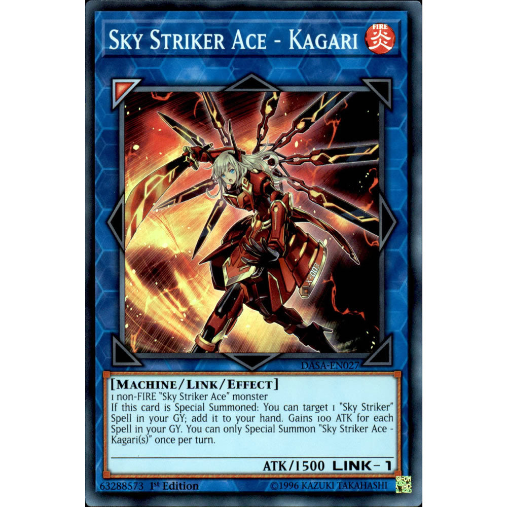 Sky Striker Ace - Kagari DASA-EN027 Yu-Gi-Oh! Card from the Dark Saviors Set
