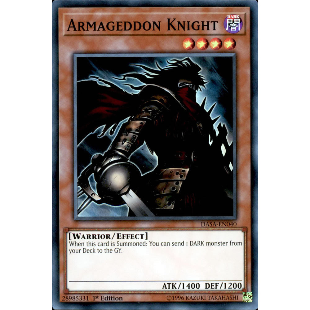 Armageddon Knight DASA-EN040 Yu-Gi-Oh! Card from the Dark Saviors Set