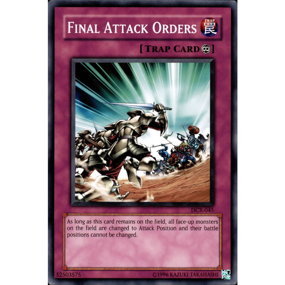 Final Attack Orders DCR-045 Yu-Gi-Oh! Card from the Dark Crisis Set