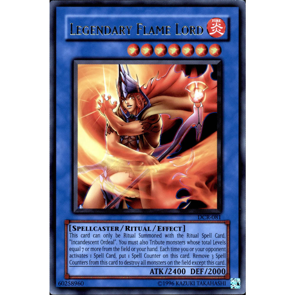 Legendary Flame Lord DCR-081 Yu-Gi-Oh! Card from the Dark Crisis Set
