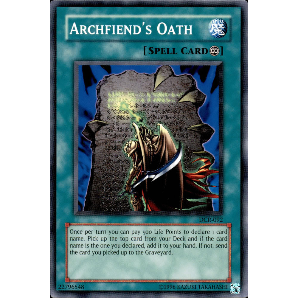 Archfiends Oath DCR-092 Yu-Gi-Oh! Card from the Dark Crisis Set