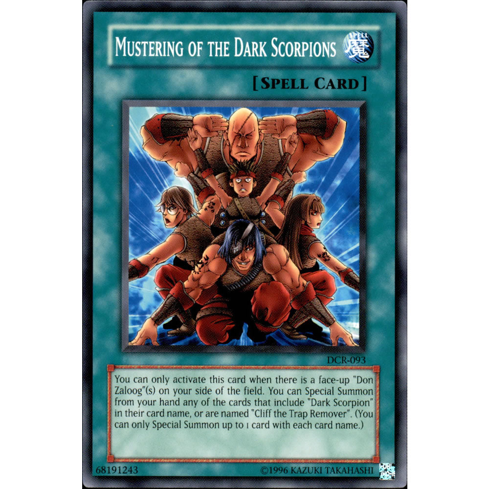 Mustering of the Dark Scorpions DCR-093 Yu-Gi-Oh! Card from the Dark Crisis Set