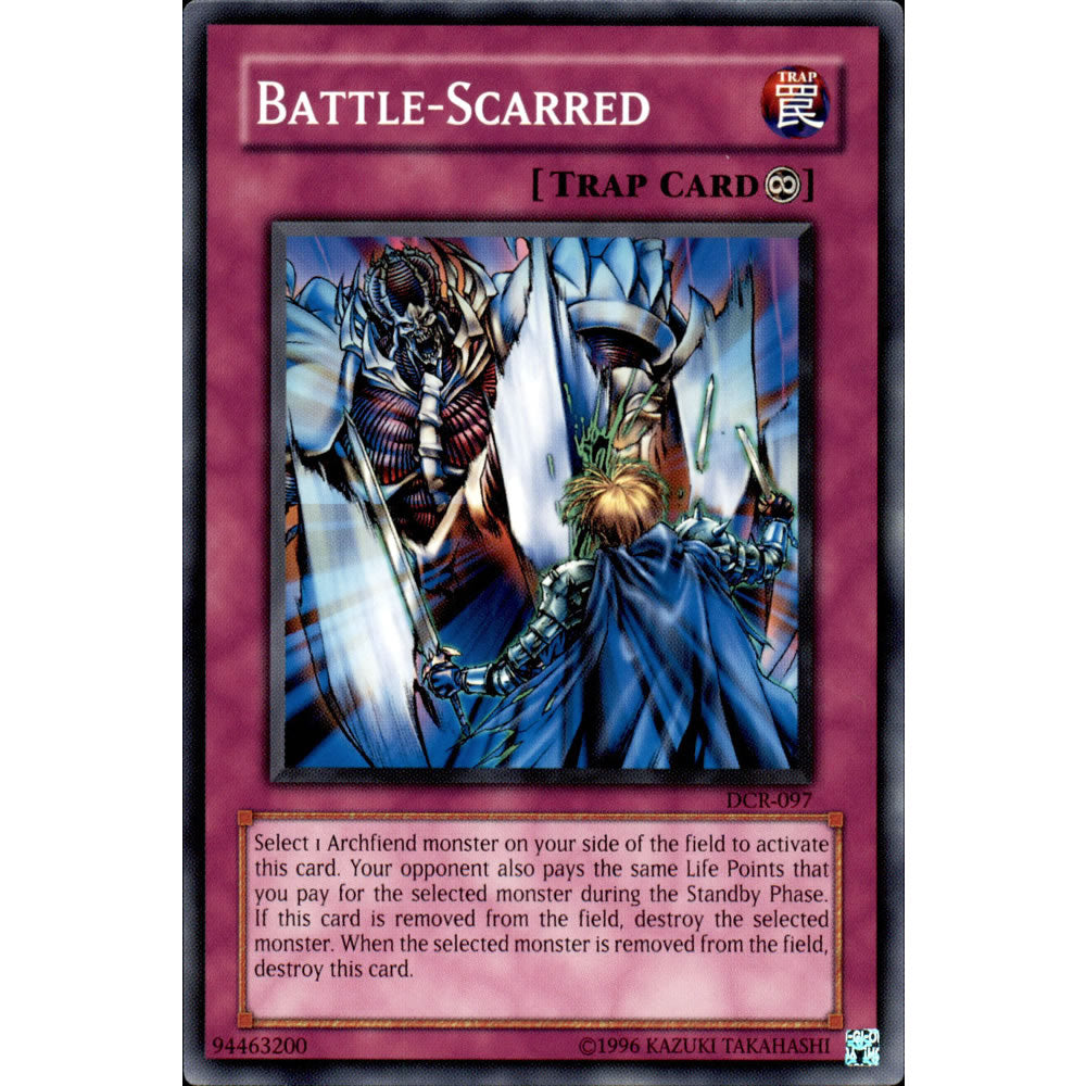 Battle-Scarred DCR-097 Yu-Gi-Oh! Card from the Dark Crisis Set
